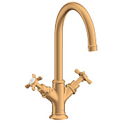 Axor Montreux Смеситель для раковины на 1 отверстие с донным клапаном, цвет: шлифованное золото 16502250