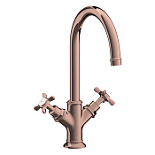 Axor Montreux Смеситель для раковины на 1 отверстие с дон. клап., цвет: полированное розовое золото 16502300