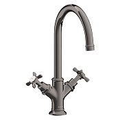 Axor Montreux Смеситель для раковины на 1 отверстие с донным клап., цвет: полированный черный хром 16502330