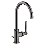 Axor Montreux Смеситель для раковины высокий на 1 отверстие с д/к, цвет: полированный черный хром 16517330