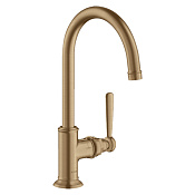 Axor Montreux Смеситель для раковины высокий на 1 отверстие с донным клап., цвет: шлифованная бронза 16518140