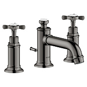 Axor Montreux Смеситель для раковины на 3 отверстие с донным клап., цвет: полированный черный хром 16536330