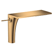 Axor Massaud Смеситель для раковины высокий на 1 отверстие с донным клап., цвет: шлифованная латунь 18020950