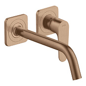 Axor Citterio M Смеситель для раковины встраиваемый, внеш. часть, с д/к, цвет: шлиф. красное золото 34116310