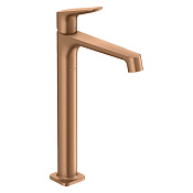 Axor Citterio M Смеситель для раковины высокий на 1 отверстие с дон. клап., цвет: шлифованная бронза 34127140