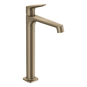 Axor Citterio M Смеситель для раковины высокий на 1 отверстие с дон. клап., цвет: шлифованный никель 34127820