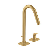 Axor Citterio M Смеситель для раковины высокий на 2 отверстия с дон. клап., цвет: шлифованное золото 34132250