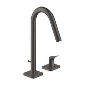 Axor Citterio M Смеситель для раковины высокий на 2 отверстия с д/к, цвет: шлифованный черный хром 34132340