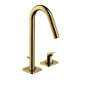 Axor Citterio M Смеситель для раковины высокий на 2 отверстия с дон. клап., цвет: полирован. золото 34132990