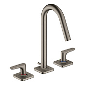 Axor Citterio M Смеситель для раковины на 3 отверстия с донным клапаном, цвет: нержавеющая сталь 34133800