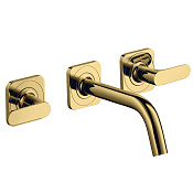 Axor Citterio M Смеситель для раковины встраиваемый внешняя часть, с д/к, цвет: шлифованное золото 34313990