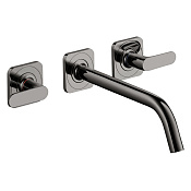 Axor Citterio M Смеситель для раковины встраиваемый, внеш. часть, с д/к, цвет: полир. черный хром 34315330