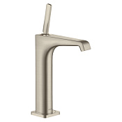 Axor Citterio E Смеситель для раковины высокий на 1 отверстие с дон. клап., цвет: шлифованный никель 36103820