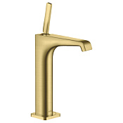 Axor Citterio E Смеситель для раковины высокий на 1 отверстие с дон. клап., цвет: шлифованная латунь 36103950