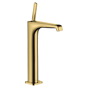 Axor Citterio E Смеситель для раковины высокий на 1 отверстие с дон. кл., цвет: полированное золото 36104990