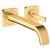 Axor Citterio E Смеситель для раковины встраиваемый внешняя часть, с д/к, цвет: шлифованное золото 36106990