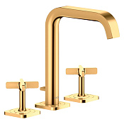 Axor Citterio E Смеситель для раковины на 3 отверстия с донным клапаном, цвет: полированное золото 36108990