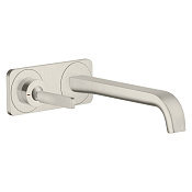 Axor Citterio E Смеситель для раковины встраиваемый внешняя часть, с д/к, цвет: нержавеющая сталь 36114800