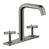 Axor Citterio E Смеситель для раковины на 3 отверстия с дон. клап., цвет: полированный черный хром 36116330