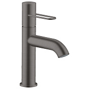 Axor Uno Смеситель для раковины на 1 отверстие с донным клапаном, цвет: шлифованный черный хром 38026340