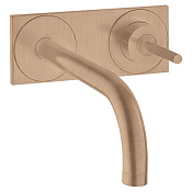 Axor Uno Смеситель для раковины встраиваемый внешняя часть, с д/к, цвет: шлифованное красное золото 38112310