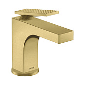 Axor Citterio Смеситель для раковины на 1 отверстие с донным клапаном, цвет: шлифованная латунь 39001950