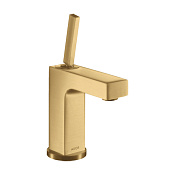 Axor Citterio Смеситель для раковины на 1 отверстие с донным клапаном, цвет: шлифованное золото 39010250