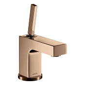 Axor Citterio Смеситель для раковины на 1 отверстие с дон. клап., цвет: полированное розовое золото 39015300