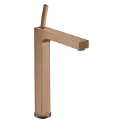 Axor Citterio Смеситель для раковины высокий на 1 отверстие с д/к, цвет: шлифованное розовое золото 39020310