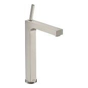 Axor Citterio Смеситель для раковины высокий на 1 отверстие с донным клап., цвет: нержавеющая сталь 39020800