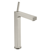 Axor Citterio Смеситель для раковины высокий на 1 отверстие с донным клап., цвет: шлифованный никель 39020820