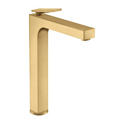 Axor Citterio Смеситель для раковины высокий на 1 отверстие с донным клап., цвет: шлифованное золото 39021250