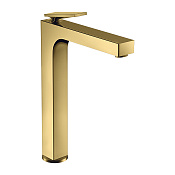 Axor Citterio Смеситель для раковины высокий на 1 отверстие с дон. клап., цвет: полированное золото 39021990