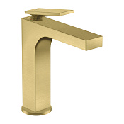 Axor Citterio Смеситель для раковины на 1 отверстие с донным клапаном, цвет: шлифованная латунь 39024950