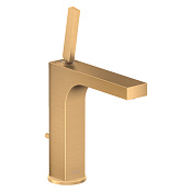 Axor Citterio Смеситель для раковины на 1 отверстие с донным клапаном, цвет: шлифованная латунь 39031950