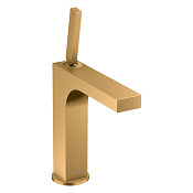 Axor Citterio Смеситель для раковины на 1 отверстие с донным клапаном, цвет: шлифованная латунь 39032950