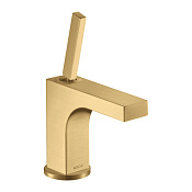 Axor Citterio Смеситель для раковины на 1 отверстие с донным клапаном, цвет: шлифованное золото 39035250