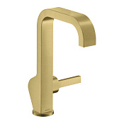 Axor Citterio Смеситель для раковины высокий на 1 отверстие с донным клап., цвет: шлифованная латунь 39037950