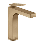 Axor Citterio Смеситель для раковины на 1 отверстие с донным клапаном, цвет: шлифованная бронза 39071140