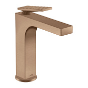 Axor Citterio Смеситель для раковины на 1 отверстие с донным клап., цвет: шлифованное розовое золото 39071310