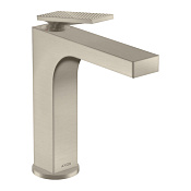 Axor Citterio Смеситель для раковины на 1 отверстие с донным клапаном, цвет: шлифованный никель 39071820