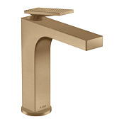 Axor Citterio Смеситель для раковины на 1 отверстие с донным клапаном, цвет: шлифованная бронза 39081140