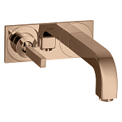 Axor Citterio Смеситель для раковины встраиваемый, внешняя часть, с д/к, цвет: полир. красное золото 39112300