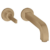 Axor Citterio Смеситель для раковины встраиваемый внеш. часть, с дон. клап., цвет: шлифован. бронза 39113140