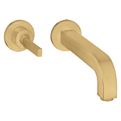 Axor Citterio Смеситель для раковины встраиваемый внеш. часть, с дон. клап., цвет: шлифован. золото 39113250