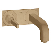 Axor Citterio Смеситель для раковины встраиваемый внешняя часть, с д/к, цвет: шлифованная бронза 39115140