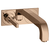 Axor Citterio Смеситель для раковины встраиваемый, внешняя часть, с д/к, цвет: полир. красное золото 39115300