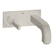 Axor Citterio Смеситель для раковины встраиваемый внешняя часть, с д/к, цвет: нержавеющая сталь 39115800