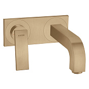 Axor Citterio Смеситель для раковины встраиваемый внешняя часть, с д/к, цвет: шлифованная бронза 39119140