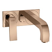 Axor Citterio Смеситель для раковины встраиваемый, внешняя часть, с д/к, цвет: полир. красное золото 39119300